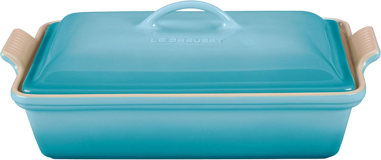 Le Creuset 4-Quart Heritage Covered Rectangular Casserole Dish - Caribbean