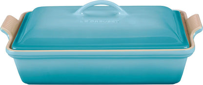 Le Creuset 4-Quart Heritage Covered Rectangular Casserole Dish - Caribbean