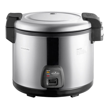 MainStreet Equipment 60 Cup (30 Cup Raw) Stainless Steel Electric Rice Cooker / Warmer - 120V, 1,550W