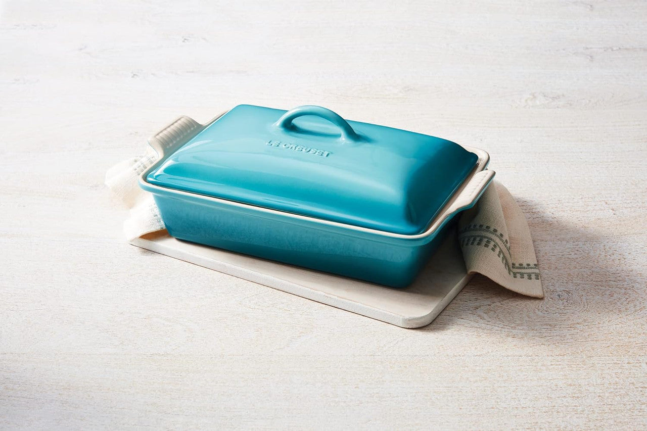 Le Creuset 4-Quart Heritage Covered Rectangular Casserole Dish - Caribbean