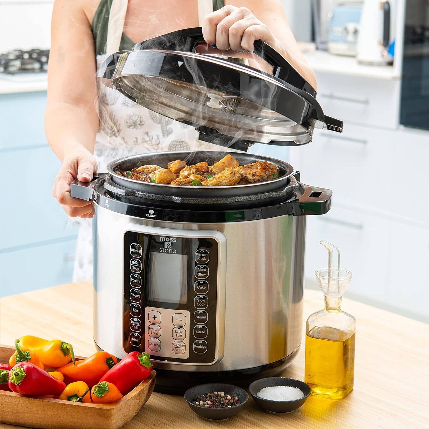 Electric Pressure Cooker with Large Lcd Display, Multi-Use 6 Quart Electric Pot, 14 in 1 Slow Cooker, Rice Cooker, Steamer Maker, Sauté, Yogurt Maker, Egg Cooker, Warmer & More