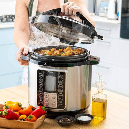 Electric Pressure Cooker with Large Lcd Display, Multi-Use 6 Quart Electric Pot, 14 in 1 Slow Cooker, Rice Cooker, Steamer Maker, Sauté, Yogurt Maker, Egg Cooker, Warmer & More