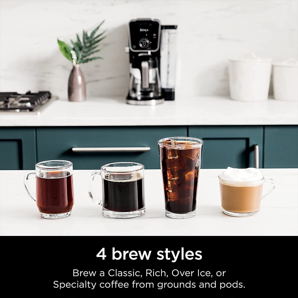 Restored Ninja CFP301 DualBrew Pro Specialty 12-Cup Drip Coffee Maker Bundle with 3 YR CPS Enhanced Protection Pack (Refurbished)