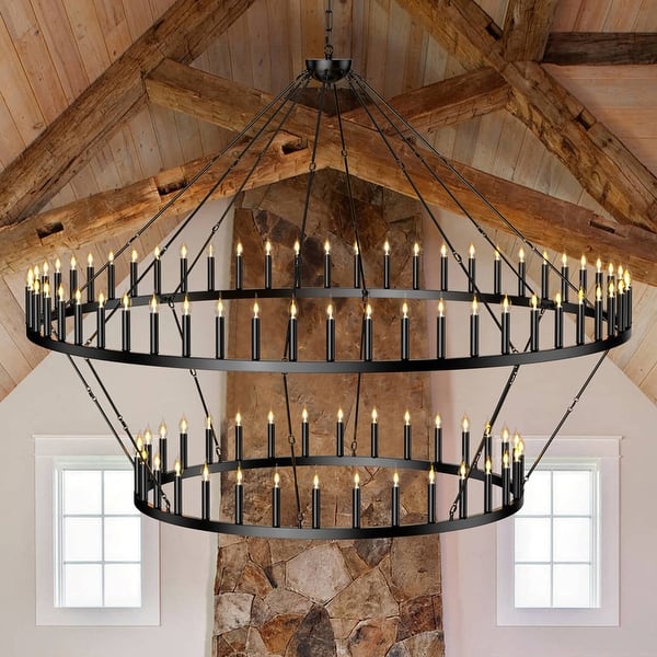 Extra Large Wagon Wheel Chandelier High Ceiling Farmhouse Chandeliers