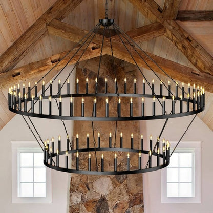 Extra Large Wagon Wheel Chandelier High Ceiling Farmhouse Chandeliers