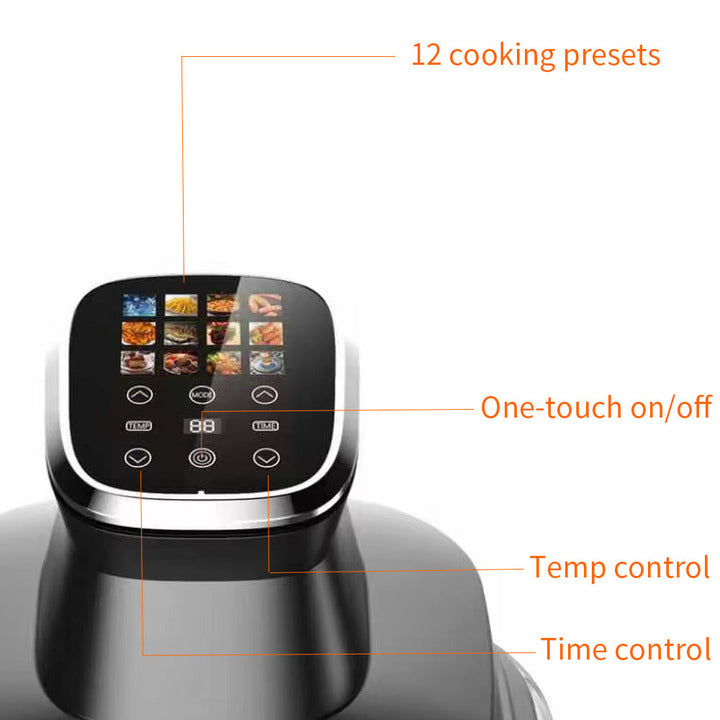 267150 CE/GS/ETL Nutri Oil-less Glass air Fryer protection Cover Portable Health Glass Bowl air Fryer with Glass Visible Pot