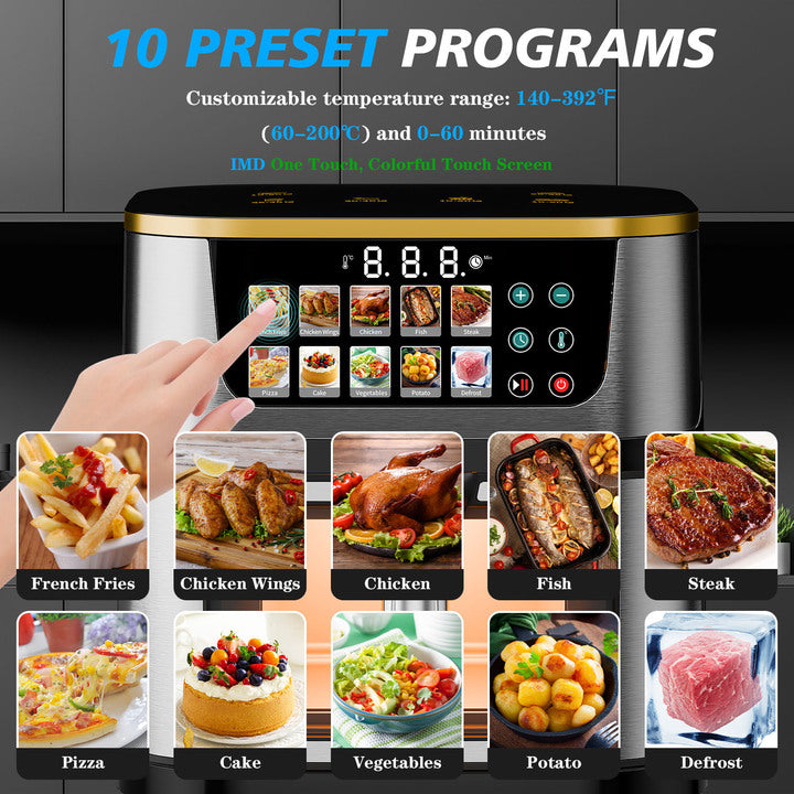 Friggitrice Ad Aria 12L Digital Air Fryer Oven Stainless Steel Smart Multi-Functional Large Capacity Commercial No Oil Energy