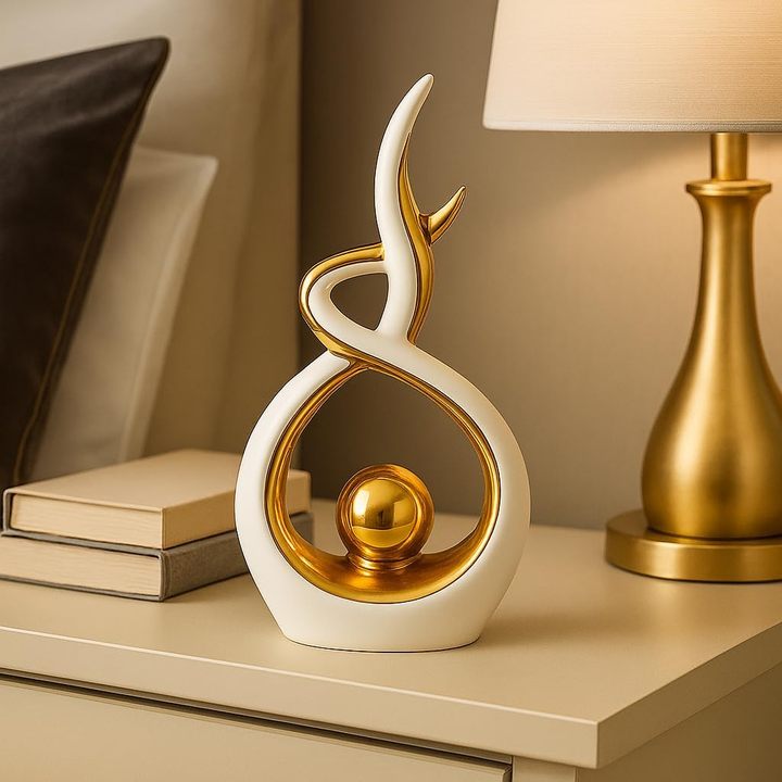 Abstract Ceramic Ornament Modern Decorative Sculpture for Living Room, Shelf , Table Centerpiece Gift for Home Lovers