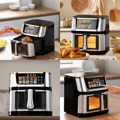 Friggitrice Ad Aria 12L Digital Air Fryer Oven Stainless Steel Smart Multi-Functional Large Capacity Commercial No Oil Energy
