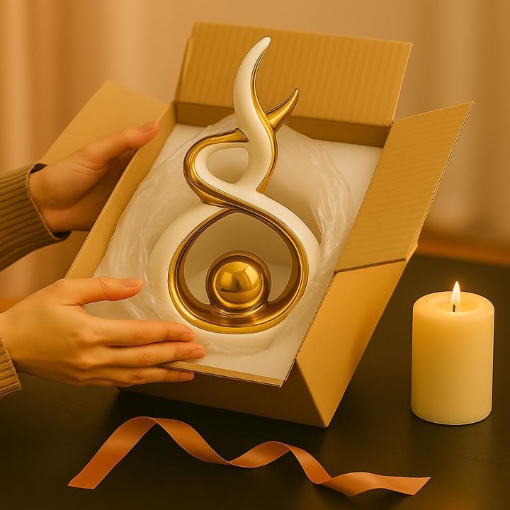 Abstract Ceramic Ornament Modern Decorative Sculpture for Living Room, Shelf , Table Centerpiece Gift for Home Lovers