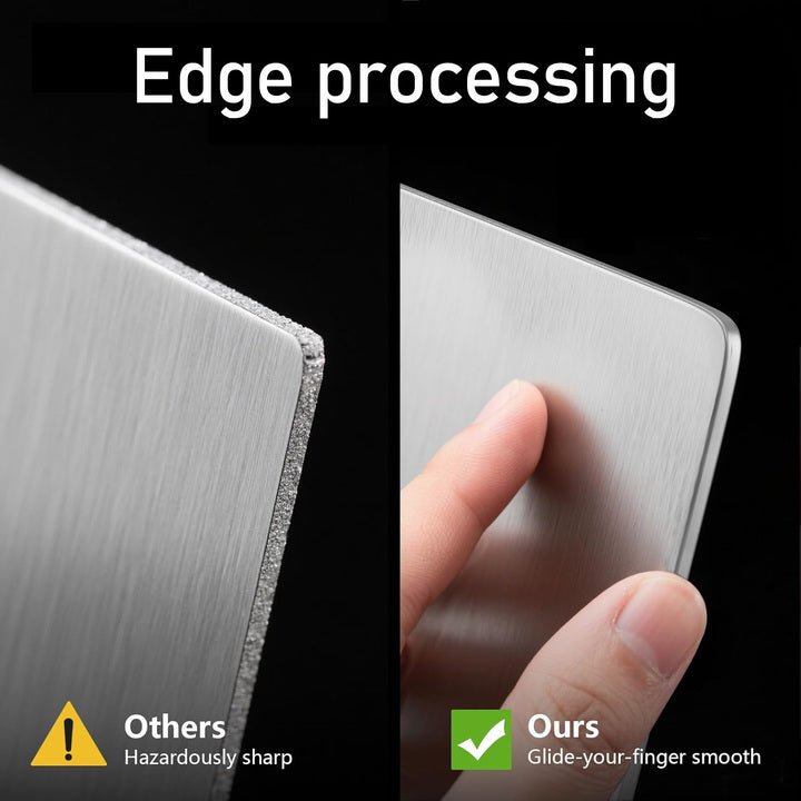 Pure Stainless Steel 304 Cutting Board for Kitchen Camping Double Sided Anti Scratch Odor Free Dishwasher Safe High Quality