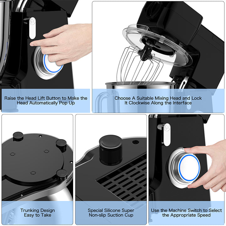 OEM Custom 5 in 1 Electric Dough Food Stand Mixer Multifunction Kitchen Appliances for Effortless Baking