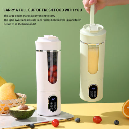 USB 12-Blade Electric Portable Mini Blender 530ml Iron Household Multifunctional Juicer Rechargeable Juice Maker English