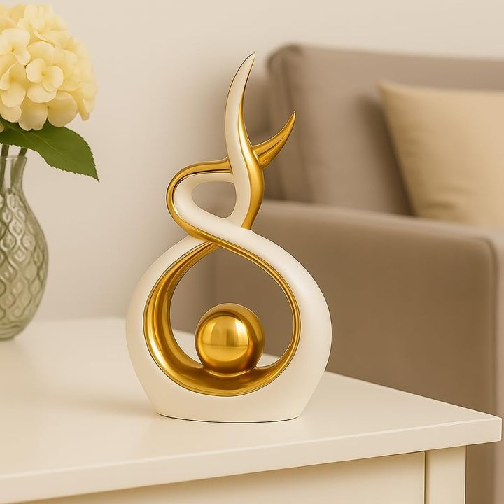 Abstract Ceramic Ornament Modern Decorative Sculpture for Living Room, Shelf , Table Centerpiece Gift for Home Lovers
