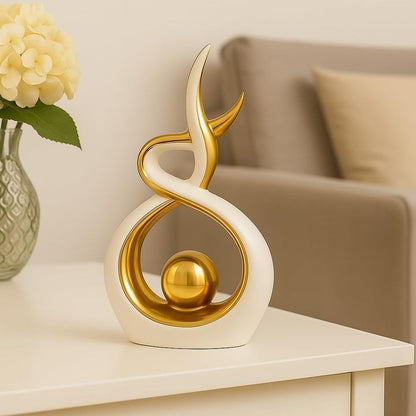 Abstract Ceramic Ornament Modern Decorative Sculpture for Living Room, Shelf , Table Centerpiece Gift for Home Lovers