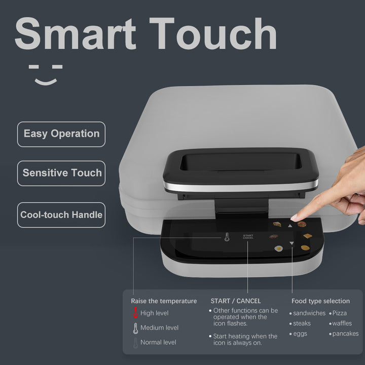 Non Stick Easy To Operate Big Size Smart Electric Digital Pancake Maker Wiffle Sandwich Maker for 3-4 Family