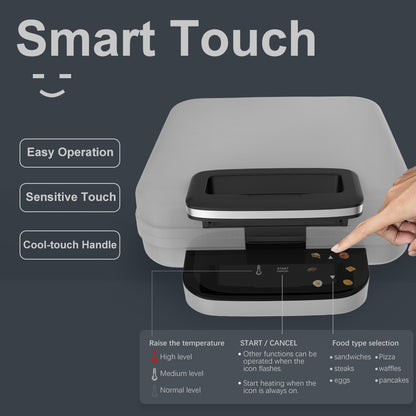Non Stick Easy To Operate Big Size Smart Electric Digital Pancake Maker Wiffle Sandwich Maker for 3-4 Family