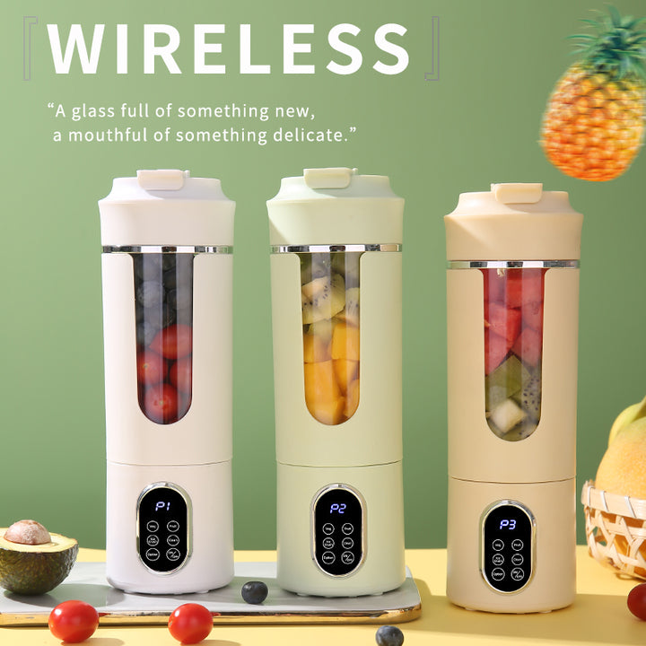 USB 12-Blade Electric Portable Mini Blender 530ml Iron Household Multifunctional Juicer Rechargeable Juice Maker English