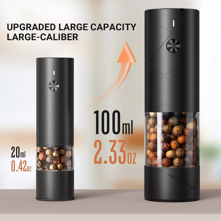 Hot Selling USB Rechargeable Large Capacity Adjustable Plastic Electric Salt and Pepper Grinder Set Salt Grinder & Ceramic Corn