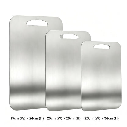 Pure Stainless Steel 304 Cutting Board for Kitchen Camping Double Sided Anti Scratch Odor Free Dishwasher Safe High Quality