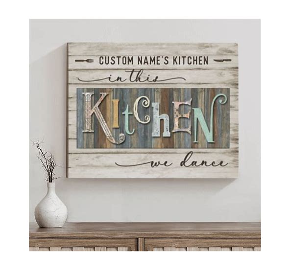 In This Kitchen We Dance Wall Art - Custom Kitchen Canvas Wall Art - Farmhouse Kitchen Wall Decor - Dining Room Wall Decor