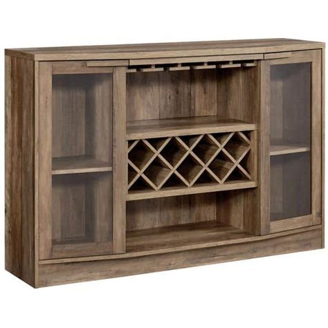 Home Source Jill Zarin Bar Cabinet with Curved Glass Doors