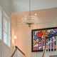 Retro French 4/5-Light Antique Brass Globe Crystal Chandelier for Living/Dining Room - Antique Brass - 5-Light W20.5" x H18.9