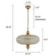 Retro French 4/5-Light Antique Brass Globe Crystal Chandelier for Living/Dining Room - Antique Brass - 5-Light W20.5" x H18.9