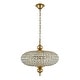 Retro French 4/5-Light Antique Brass Globe Crystal Chandelier for Living/Dining Room - Antique Brass - 5-Light W20.5" x H18.9