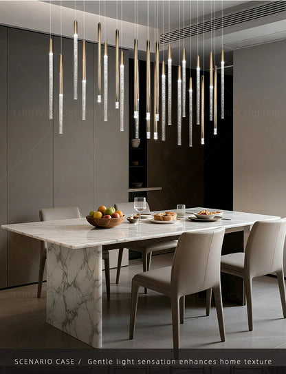 Modern Ceiling Chandeliers Kitchen Island Acrylic Pendant Light Chandelier Over the Dining Table Lighting Luxury Hanging Lamp