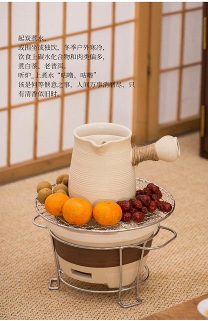 Ceramic Baked Milk Tea Pot Can Be Dry Boiled Boiled Tea Warm Milk Pot Teapot Tea Infuser