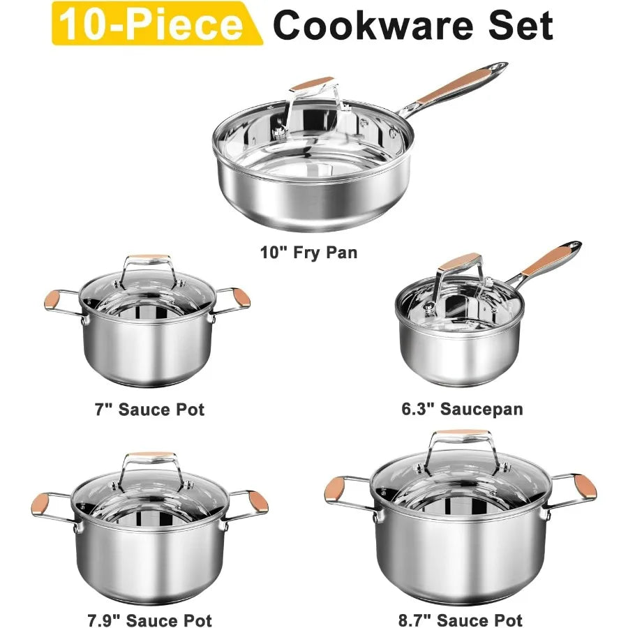 5-Ply Stainless Steel Cookware Set