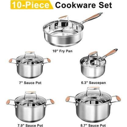 5-Ply Stainless Steel Cookware Set