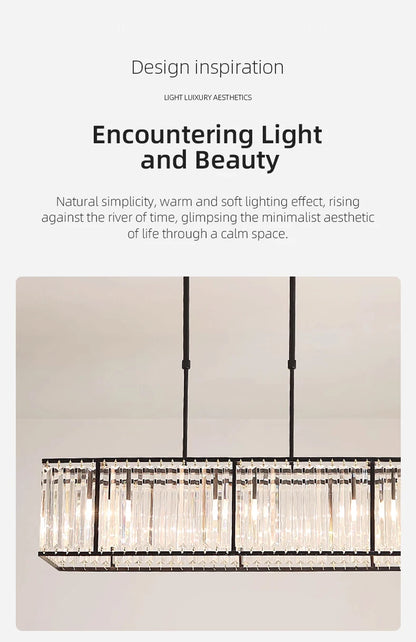 Pendant Lamp for Kitchen Over the Table Nordic Luxury Dining Room Crystal Chandelier Indoor Kitchen Island Crystal Hanging Lamp