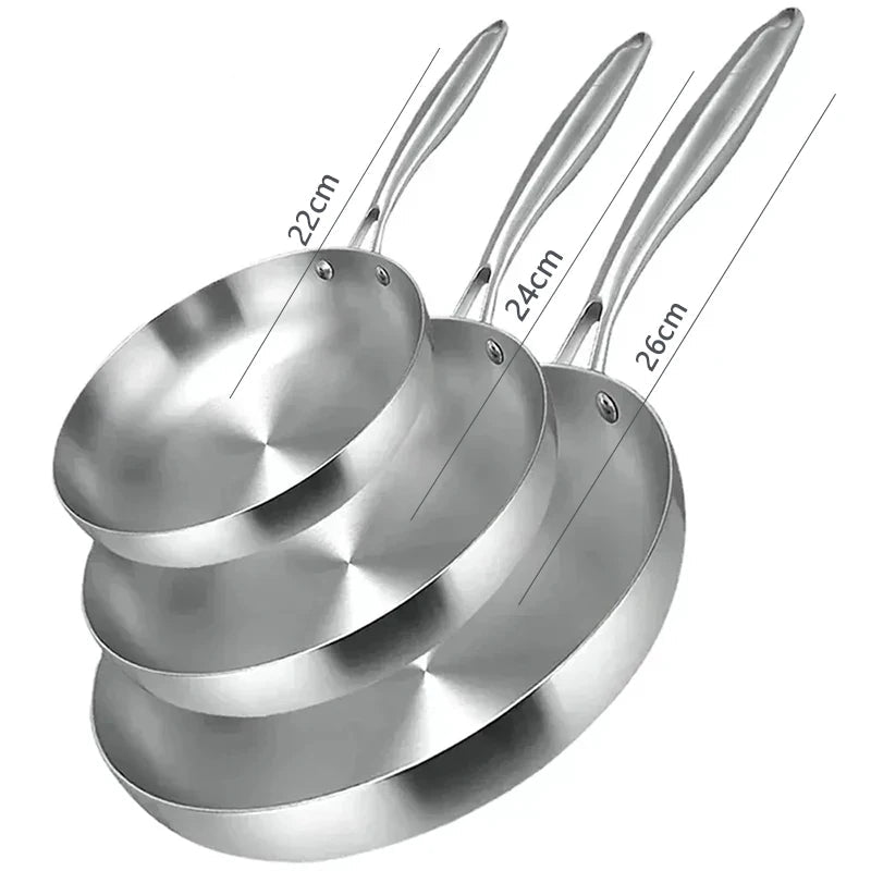 304 Stainless Steel Frying Pan Set