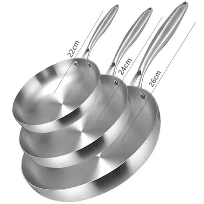 304 Stainless Steel Frying Pan Set