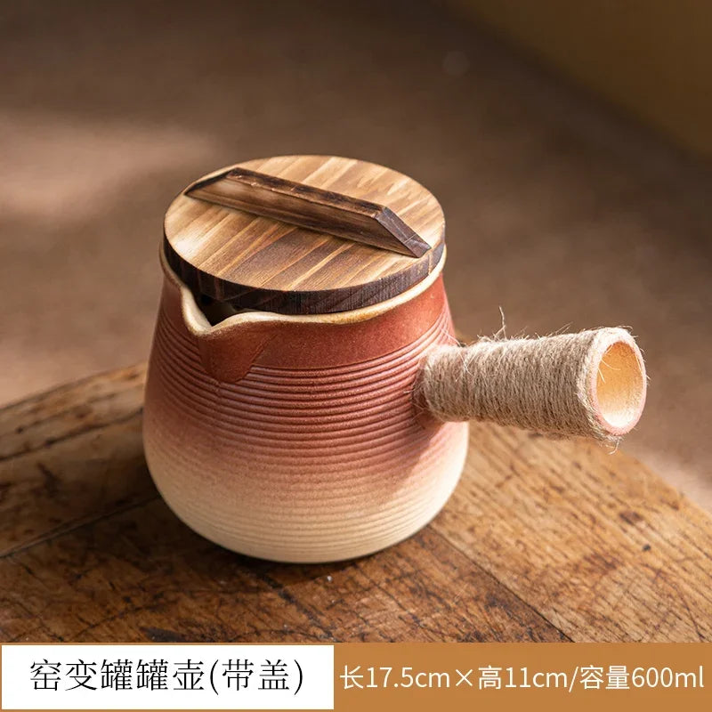 Ceramic Baked Milk Tea Pot Can Be Dry Boiled Boiled Tea Warm Milk Pot Teapot Tea Infuser