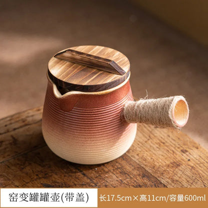 Ceramic Baked Milk Tea Pot Can Be Dry Boiled Boiled Tea Warm Milk Pot Teapot Tea Infuser