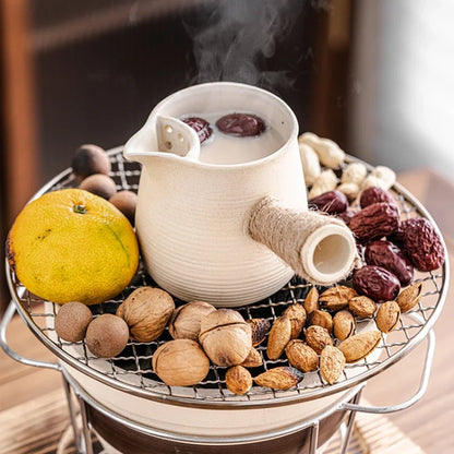 Ceramic Baked Milk Tea Pot Can Be Dry Boiled Boiled Tea Warm Milk Pot Teapot Tea Infuser