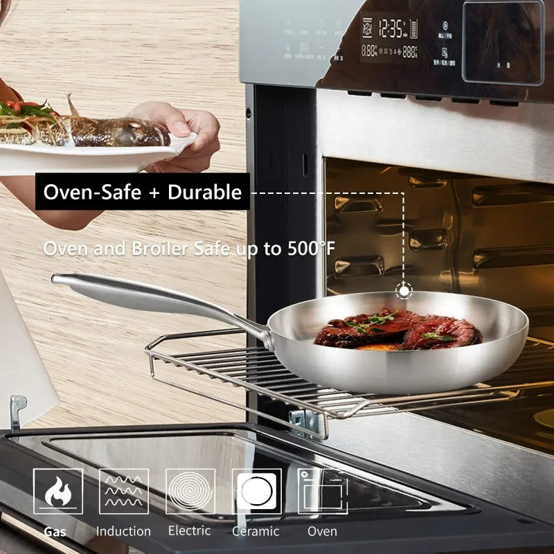 304 Stainless Steel Frying Pan