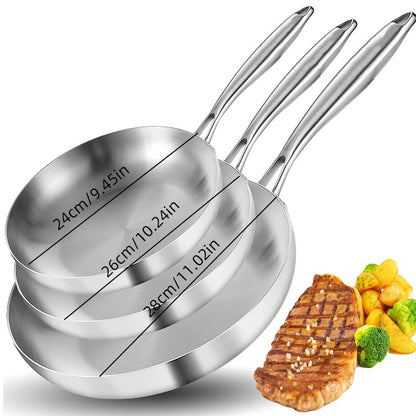 304 Stainless Steel Frying Pan Set