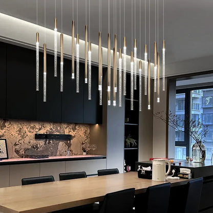 Modern Ceiling Chandeliers Kitchen Island Acrylic Pendant Light Chandelier Over the Dining Table Lighting Luxury Hanging Lamp