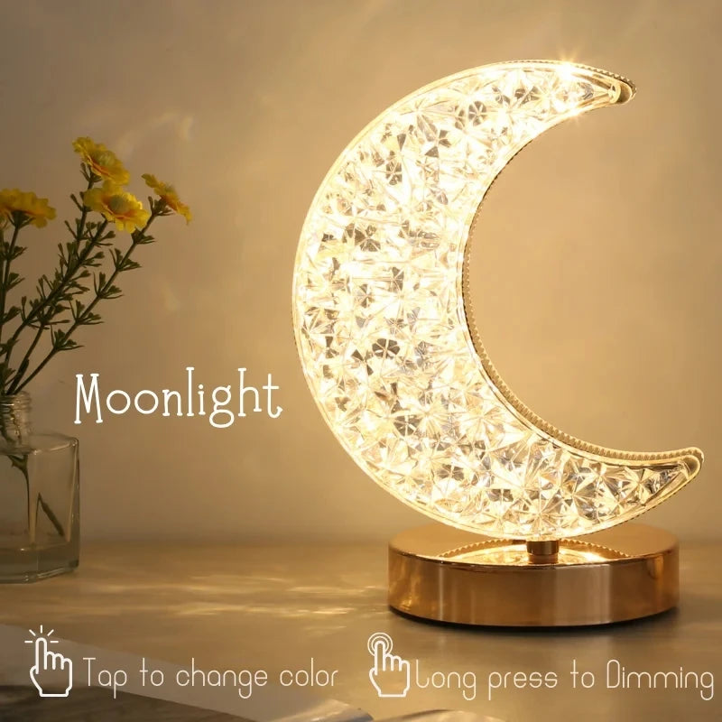 Crystal Touch Dimmable LED USB Bedside Light