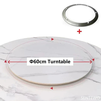Designer Luxury round dinning Marble Rock Slab dining table set 6 chairs mesa comedor sillas furniture Stainless steel gold base
