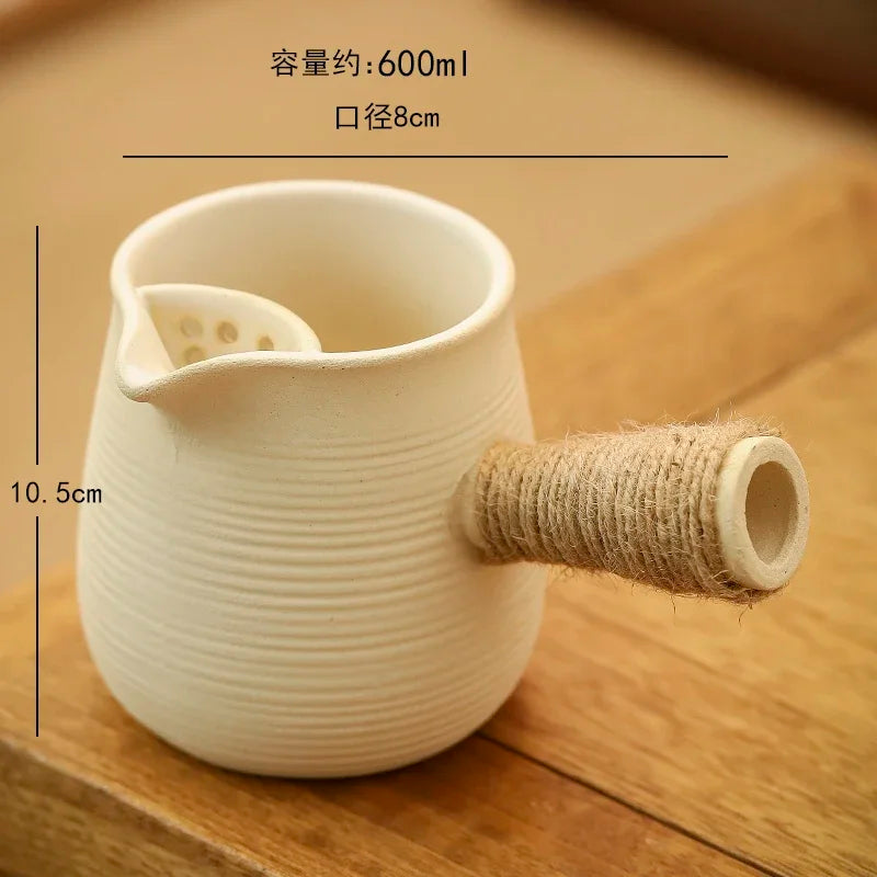Ceramic Baked Milk Tea Pot Can Be Dry Boiled Boiled Tea Warm Milk Pot Teapot Tea Infuser