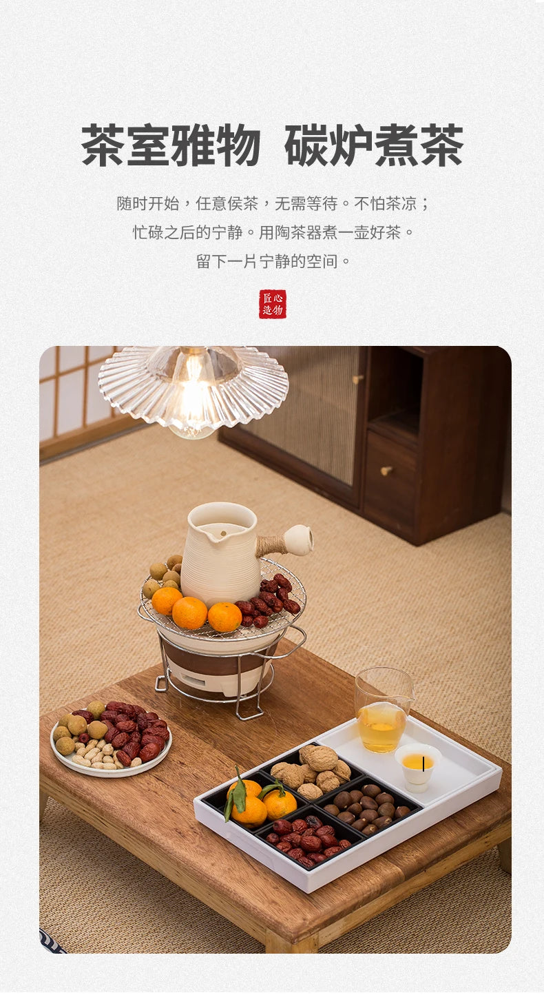 Ceramic Baked Milk Tea Pot Can Be Dry Boiled Boiled Tea Warm Milk Pot Teapot Tea Infuser