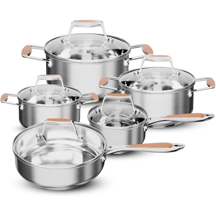 5-Ply Stainless Steel Cookware Set