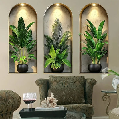 Watercolor Plant Wall Stickers Self