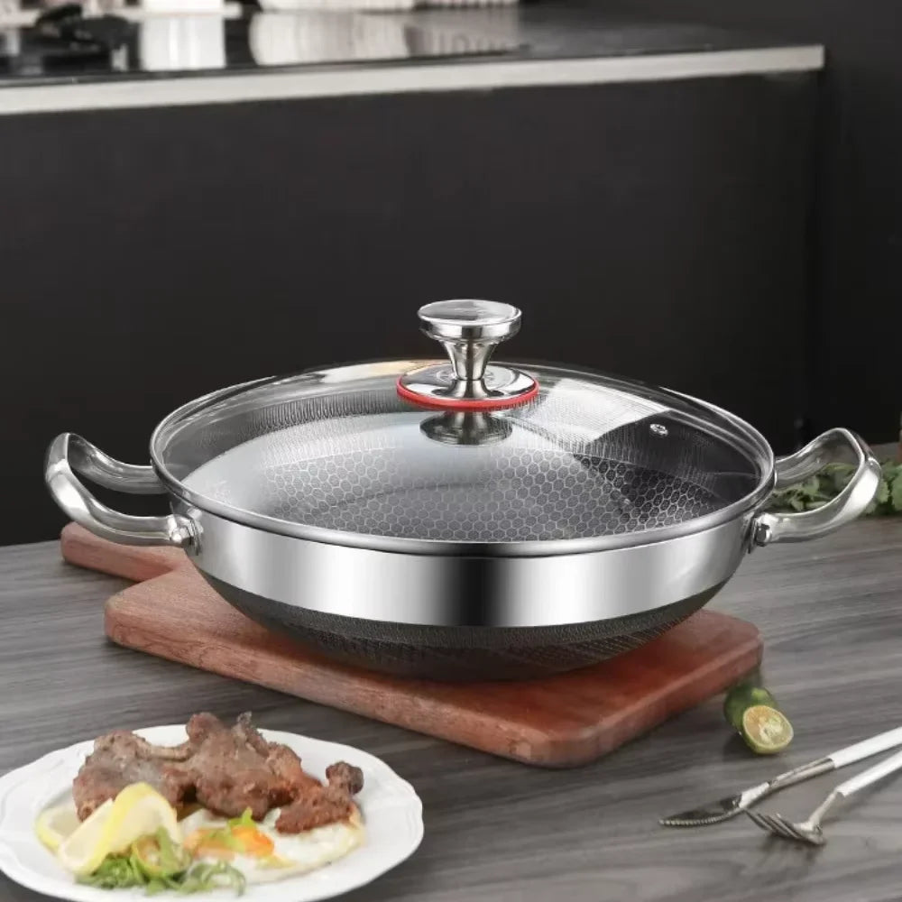 304 Stainless Steel Honeycomb Soup Pot