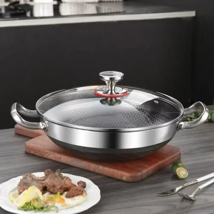 304 Stainless Steel Honeycomb Soup Pot